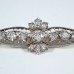 PLAT-Y/G EDWARDIAN DIA BROUCH