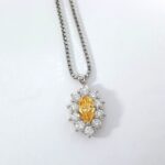 PLAT DIA/Y. DIA GIA NECKLACE