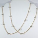 18KY DIA BY THE YARD CHAIN NECKLACE