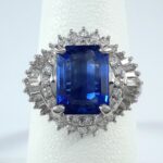 PLAT DIA/SAPPHIRE RING