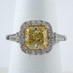18KW FANCY YELLOW DIA RING