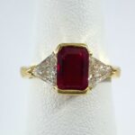 18KY GIA BURMA RUBY DIA RING