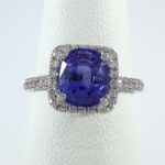 TANZANITE & DIA PLAT RING