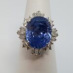 GIA NH SAPHIRE & DIA PLAT RING