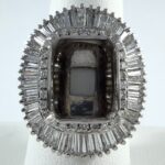 EMERALD & DIA PLAT RING