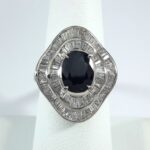 PLAT DIA/SAPPHIRE RING