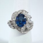 PLAT DIA/SAPPHIRE RING