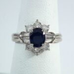 PLAT DIA/SAPPHIRE RING