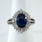 PLAT DIA/SAPPHIRE RING