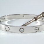 CARTIER LOVE 18KW 6DIA BRACELET SIZE 16