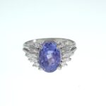 SAPPHIRE & DIA PLAT RING
