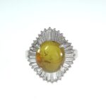 CATS EYE & DIA PLAT RING