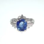 SAPPHIRE & DIA PLAT RING
