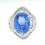 SAPPHIRE & DIA PLAT RING
