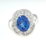 TANZANITE & DIA PLAT RING