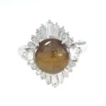 CATEYE & DIA PLAT RING