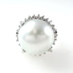 PEARL & DIA PLAT RING