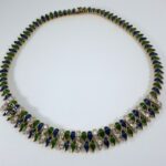 3.30CT DIA & ENAMEL 18KY NECKLACE