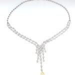 DIA 18KW NECKLACE yellow dia: 1.54