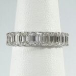 3.87CT EMERALD-CUT DIA ETERNITY RING