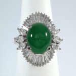 JADE & DIA PLAT RING
