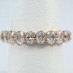 3.02CT OVAL DIA ETERNITY 18KR RING