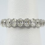 3.26CT OVAL DIA ETERNITY PLAT RING