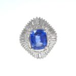 SAPPHIRE & DIA PLAT RING