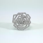 18K WG DIAMOND FLOWER RING