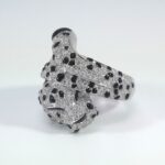 18K WG DIA/ENAMEL PANTHER RING