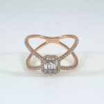 18K RG DIAMOND RING