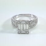 DIA 18KW INVISIBLE-SET RING