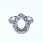 EMERALD & DIA 14KW DIA RING