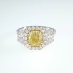 FANCY YELLOW DIA 18KW RING