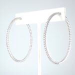 2.95CT DIA 14KW HOOP EARRINGS