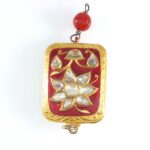ENAMEL & ROSECUT DIA 22KY PENDANT