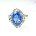 GIA SAPPHIRE & DIA PLAT RING
