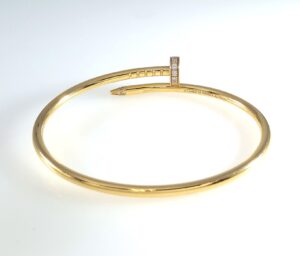 CARTIER JUSTE UN CLOU DIA 18KY BRACELET - Image 4