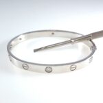 CARTIER LOVE 18KW 6DIA BRACELET SIZE 18