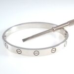 CARTIER LOVE 18KW BRACELET SIZE 16