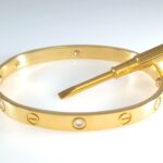 CARTIER LOVE 18KY 6DIA BRACELET SIZE 17