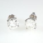3.19CT DIA 18KW STUD EARRINGS