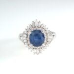 SAPPHIRE & DIA PLAT RING