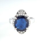SAPPHIRE & DIA PLAT RING