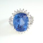 GIA SAPPHIRE & DIA PLAT COCKTAIL RING