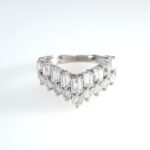 DIA PLAT V-SHAPE RING