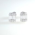 DIA 18KW INVISIBLE-SET STUD EARRINGS