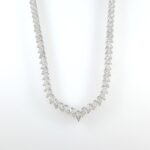 PEAR-SHAPE DIA 18KW TENNIS NECKLACE