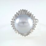 PEARL & DIA PLAT RING