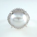 PEARL & DIA PLAT RING